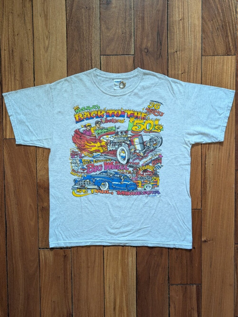 Back To The 50's Vintage Hot Rod T-shirt (L)